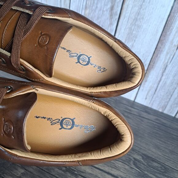 Born Reserve Low Top Leather Sneaker Men's Sz 10.5 Tan Tobacco Brown (VGC) - Picture 7 of 10